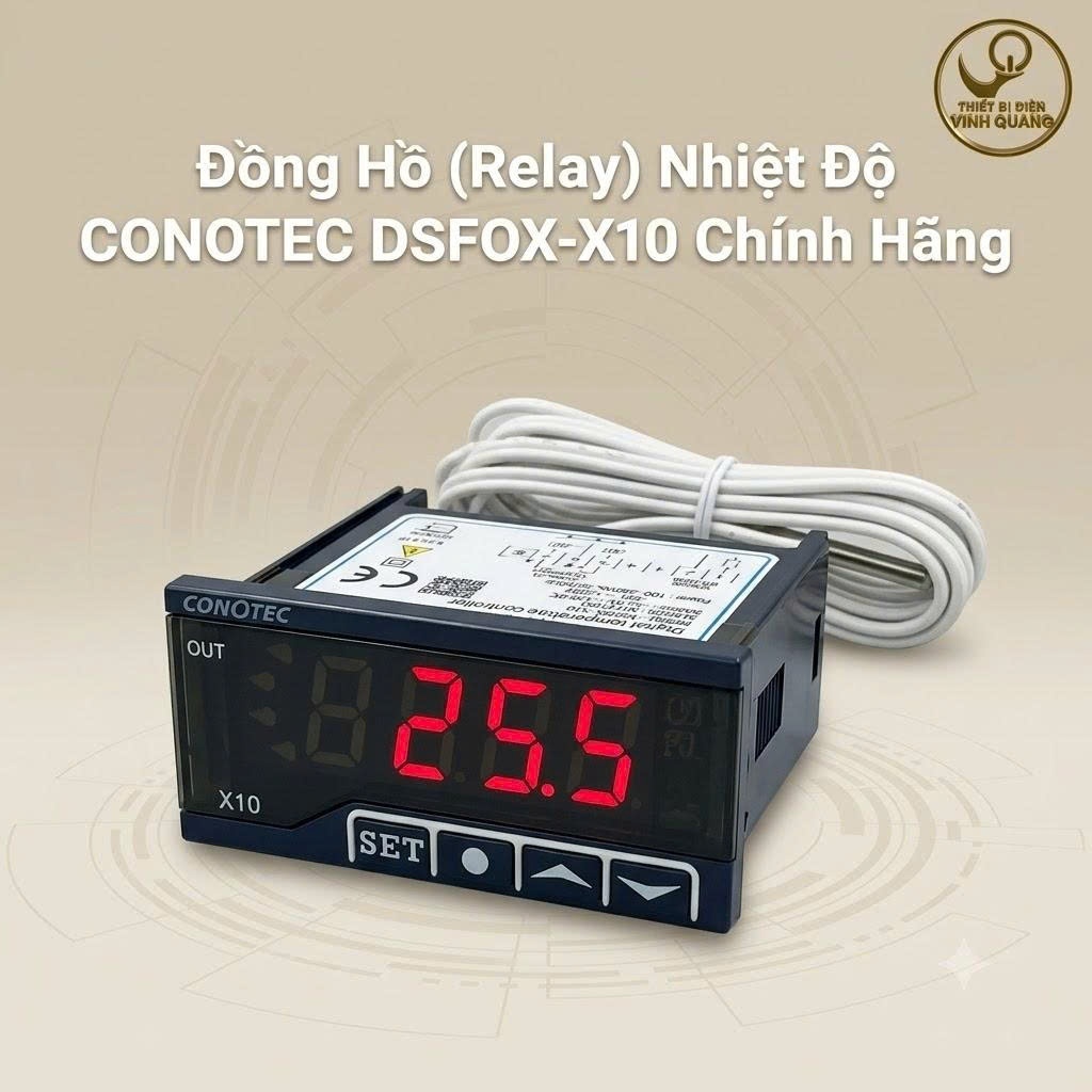 Đồng Hồ Nhiệt Độ DSFOX X10 – Bộ Điều Khiển Nhiệt Độ Điện Tử Có Cảm Biến