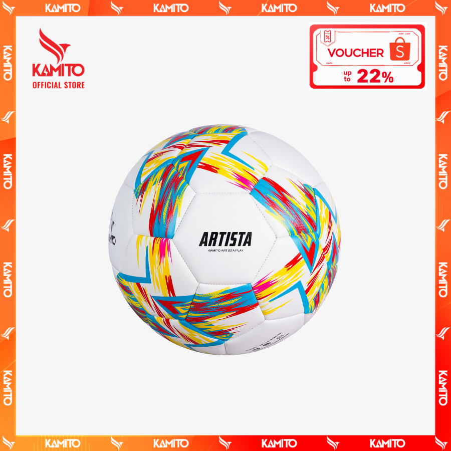 Quả Bóng Đá Kamito Artista Play Size 4, da PVC, tặng kèm kim bơm bóng, banh sân 5 đá sân cỏ nhân tạo
