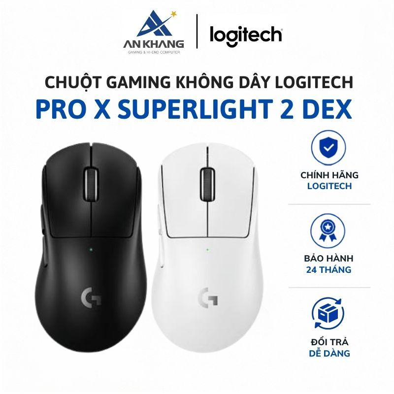 Chuột Gaming Logitech G Pro X Superlight 2 DEX Wireless | HERO 2 | 60g | LIGHTSPEED | LIGHTFORCE