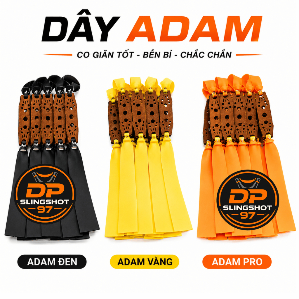 [Combo Dây Adam] Thun Adam Đen, Vàng, Pro – Dây Thun Câu Cá Cắt Cột Sẵn, Co Giãn Tốt, Bền Chắc