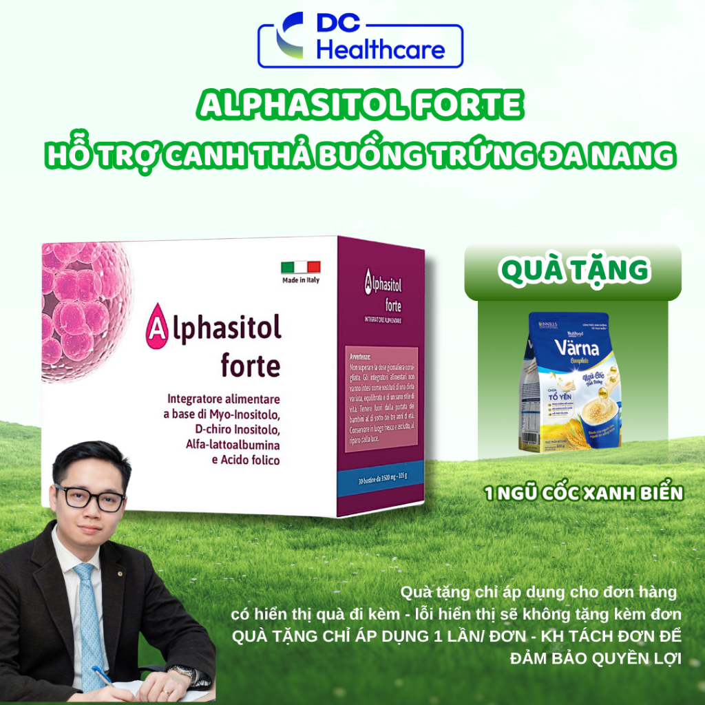 Alphasitol Forte - BỔ SUNG INOSITOL, Vitamin Tổng Hợp Cho Phụ Nữ Muốn Mang Thai Và Sinh Con (30 Gói)