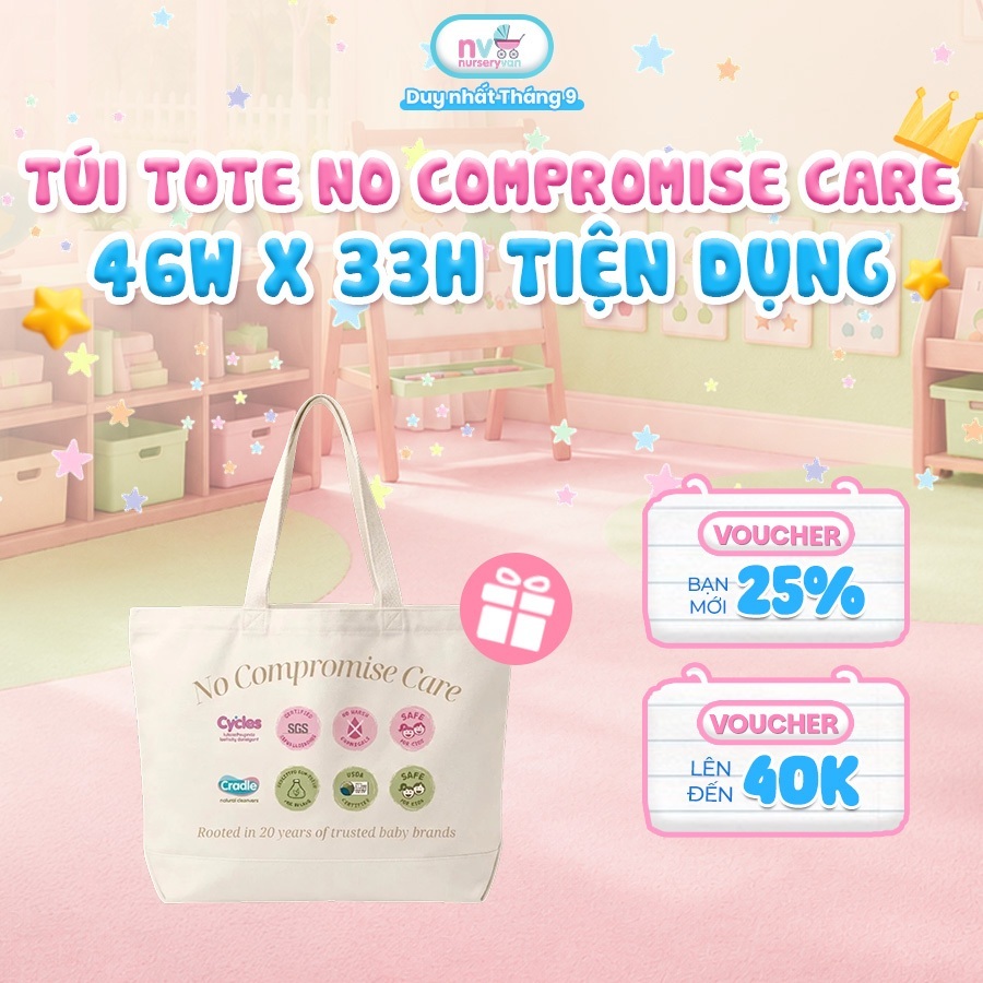 [Gift] Túi tote No Compromise Care 46W x 33H Tiện Dụng