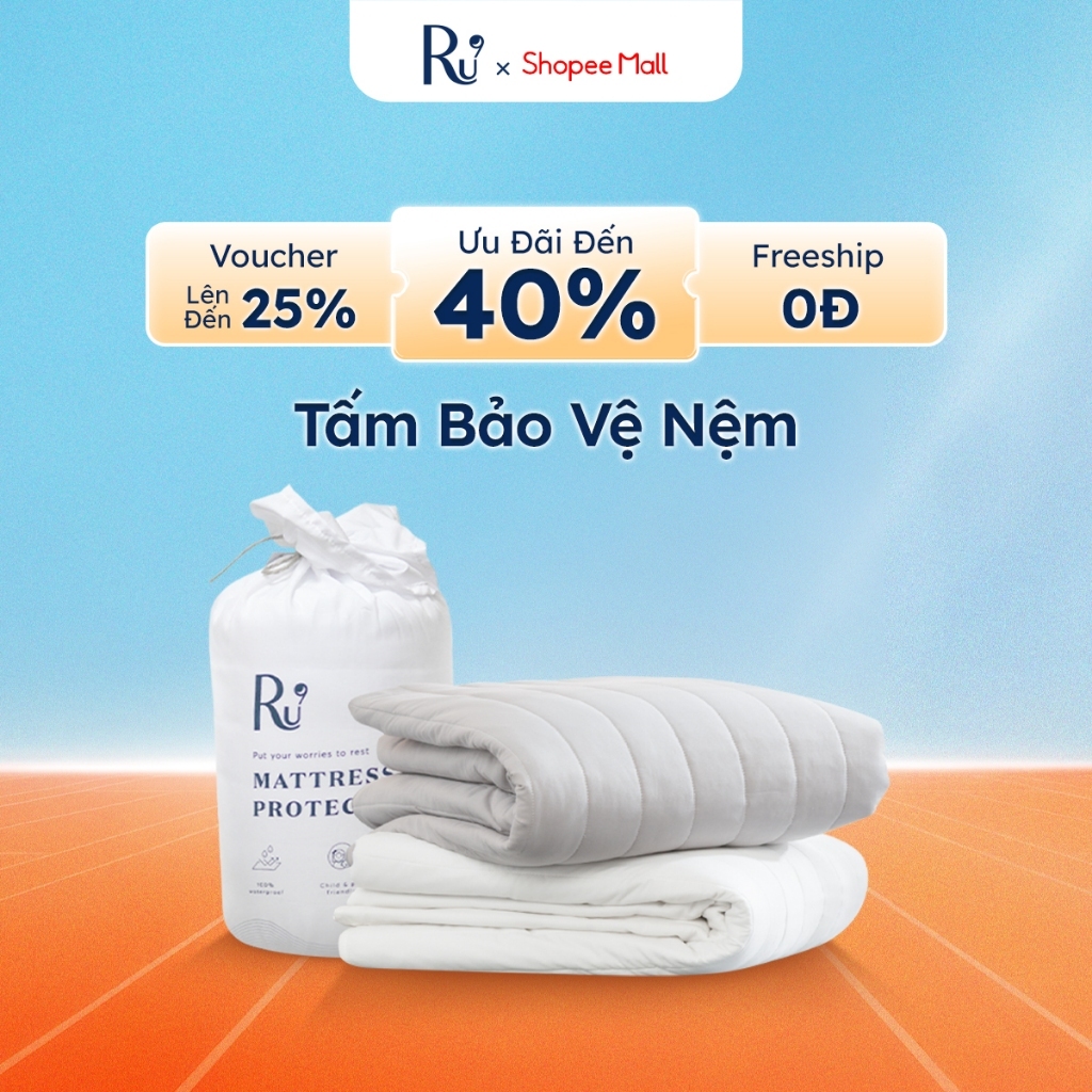 Tấm Bảo Vệ Nệm Ru9 | Mattress Protector | Chống Thấm Tuyệt Đối | Thông Thoáng - Mềm Mại | Đủ Kích Thước