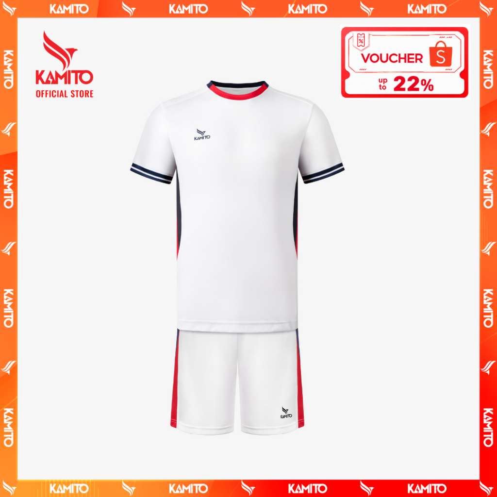 Bộ Bóng Đá Kamito Lions 98, Bộ quần áo đá banh cổ tròn, thoáng mát, nhanh khô, chống nhăn