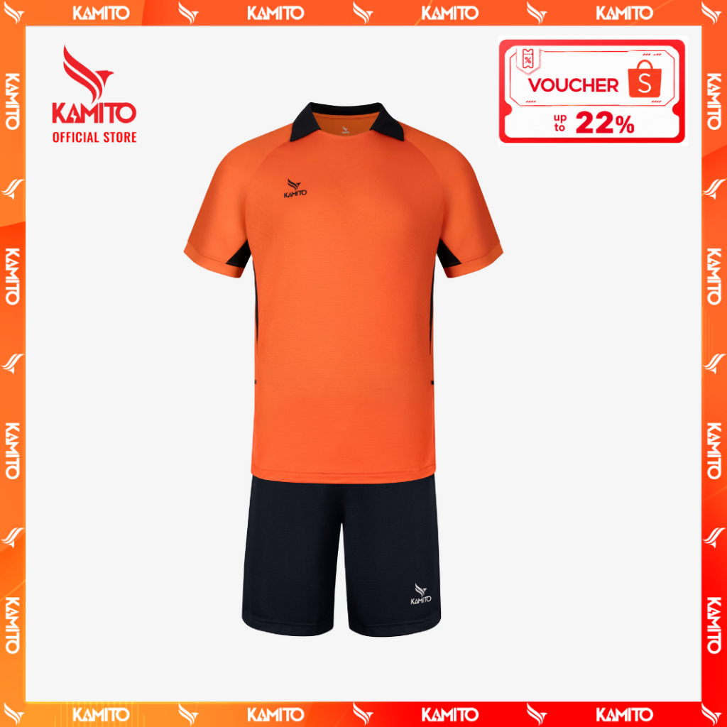 Bộ Bóng Đá Kamito Oranje 02, Bộ quần áo đá banh, thoáng mát, nhanh khô, chống nhăn