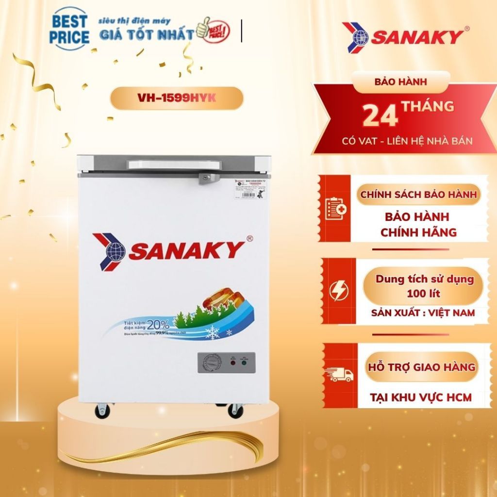 VH-1599HYK - Tủ đông Sanaky 100 lít VH-1599HYK