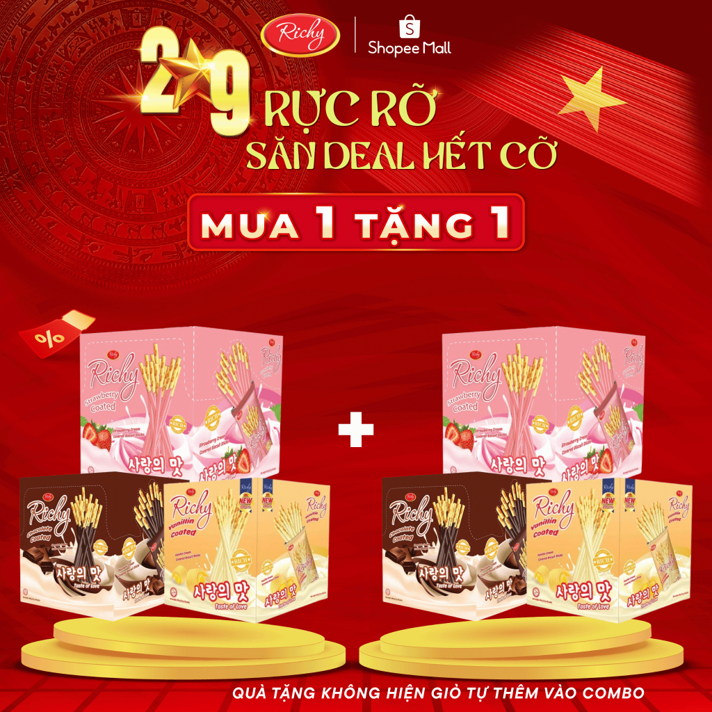 [ MUA 1 TẶNG 1, MUA 2 TẶNG 2,...] WISMO BÁNH QUE PHỦ KEM VỊ SOCOLA / DÂU / VANI – HỘP 400G (20 GÓI NHỎ), back to school
