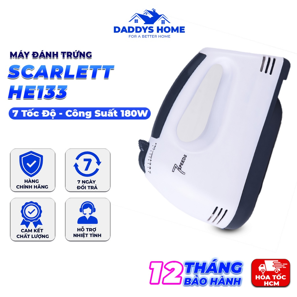 Máy Đánh Trứng Scarlett HE133, Máy Đánh Trứng Cầm Tay Làm Bánh Đa Năng