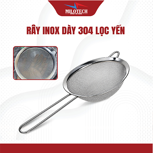 Rây inox dày 304 lọc yến/ Ray nhựa