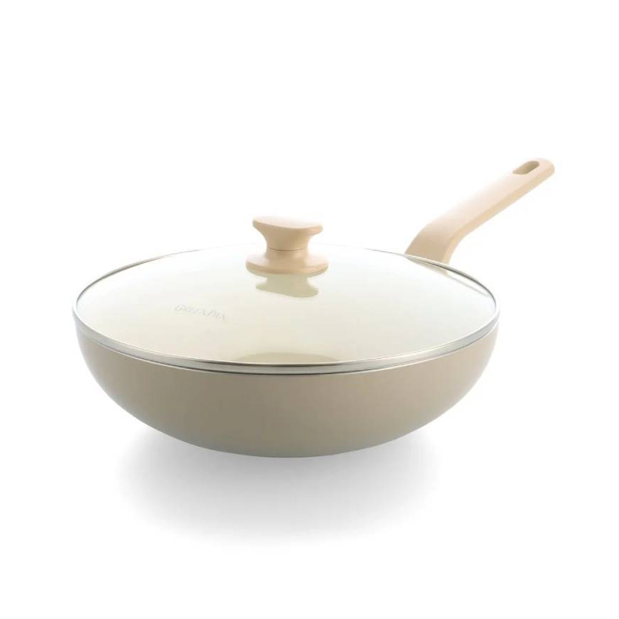 Chảo chống dính sâu lòng GreenPan CC009919-101 28cm có nắp kính