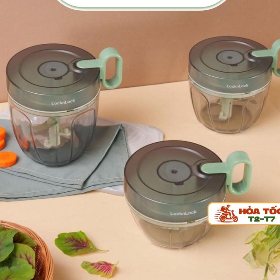 [Top Value] Dụng Cụ Xay Tỏi Ớt Cầm Tay LocknLock Cối Xay Cầm Tay 400ML, 600ML, 900ML CKS312,313,314GRN