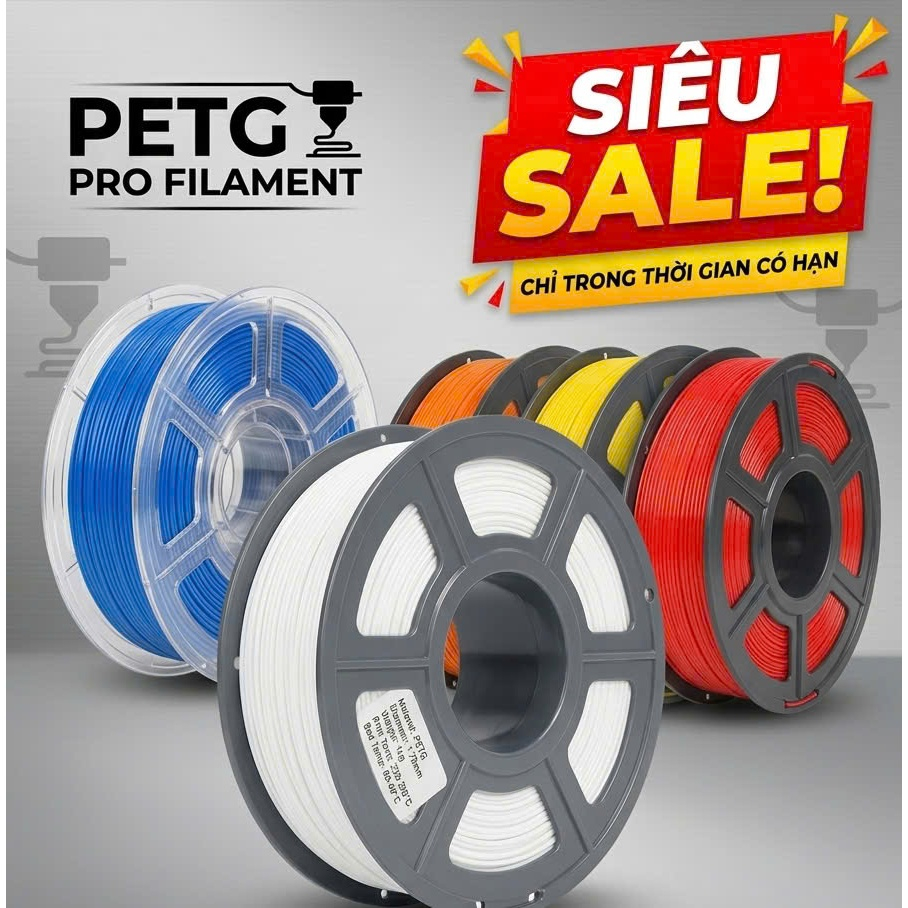 [PETG] Nhựa PETG In 3D PETG Nhiều Màu 1 KG, 1.75mm lô mới về hàng siêu đẹp