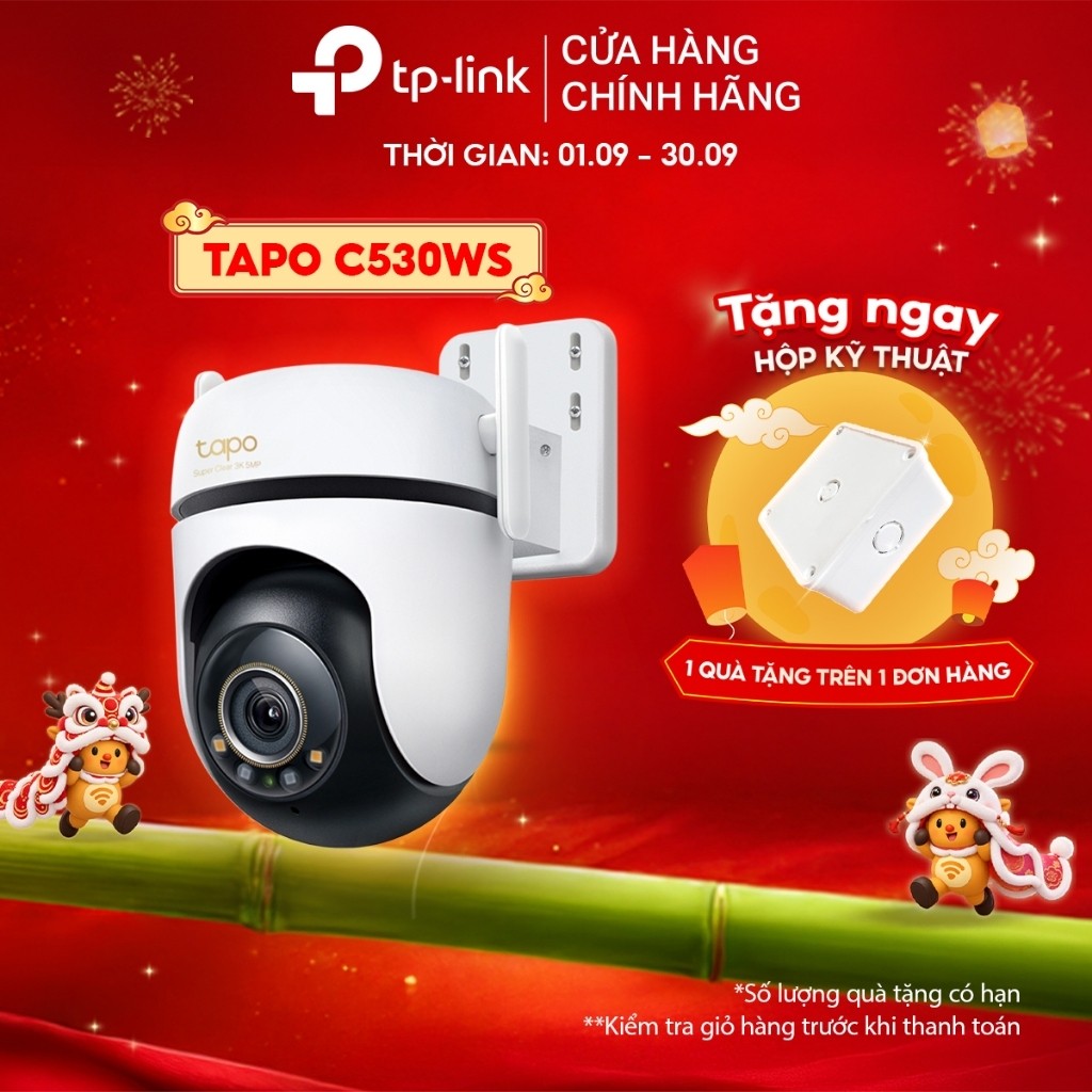Camera Giám Sát Ngoài Trời TP-Link Tapo C530WS – 3K 5MP, Quay Quét 360, Nhận Diện AI Thông Minh
