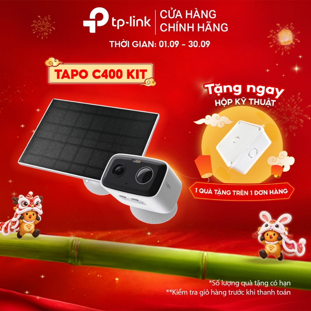 Camera AI Giám Sát Ngoài Trời TP-Link Tapo C400 / C400 KIT Không Dây, Chất Lượng 1080p, Chuẩn IP65, 