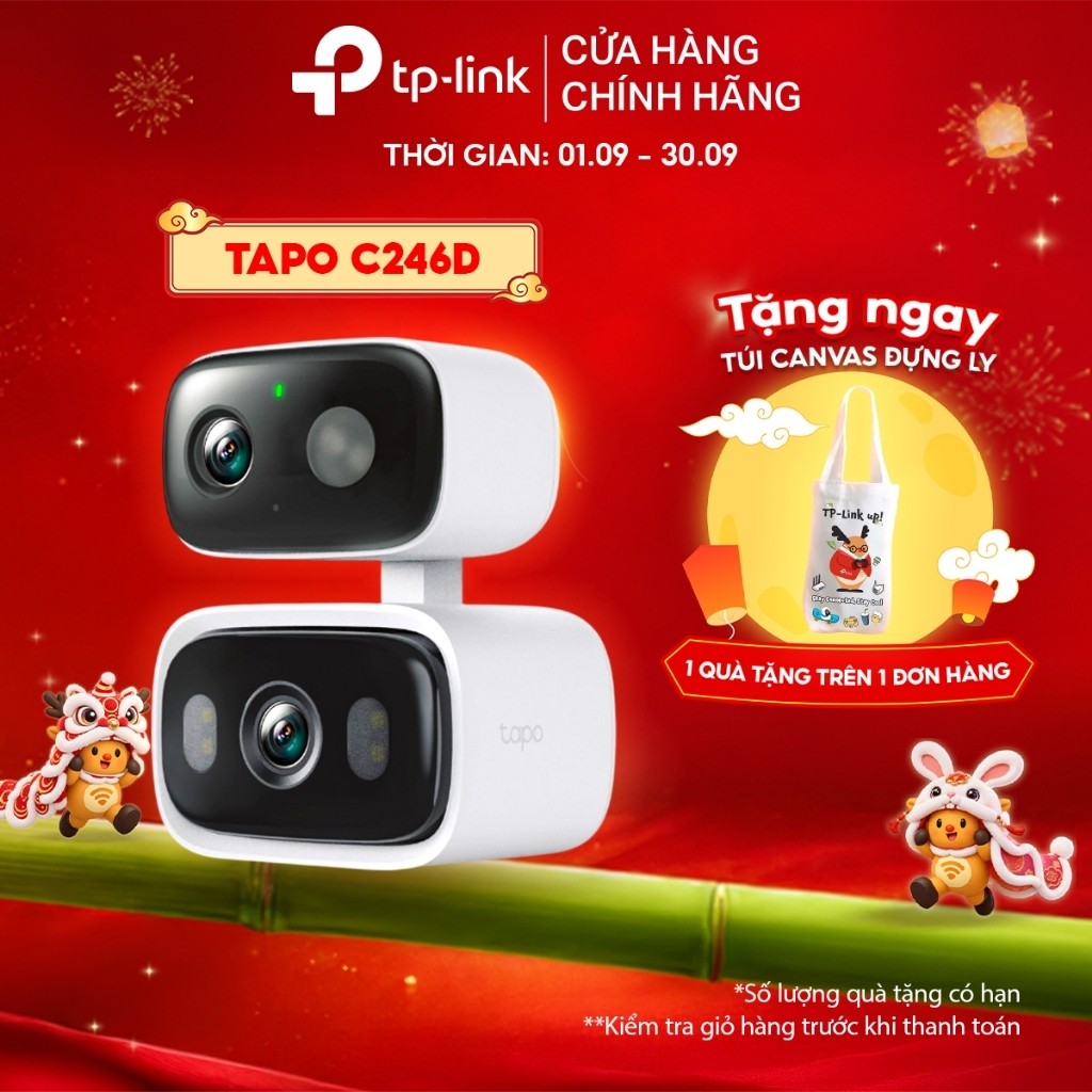 Camera An Ninh Trong Nhà/Ngoài Trời TP-Link Tapo C246D | Chất Lượng 2K Camera Quay Quét 2 Ống Kính