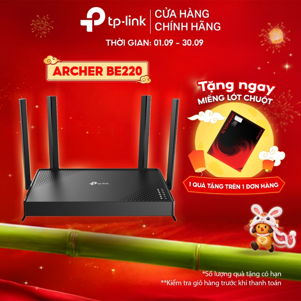[Hỏa Tốc] Bộ Phát WiFi 7 TP-Link Archer BE220 Băng Tần Kép BE3600
