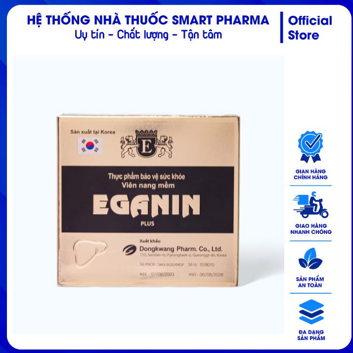 Thực phẩm bảo vệ sức khỏe DongKwang Eganin Plus Hỗ trợ giải độc gan (Hộp 60 viên)