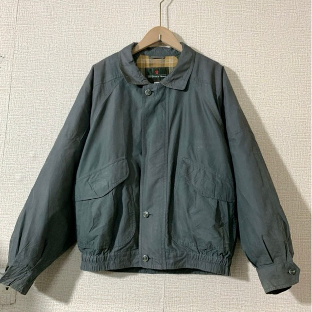 4️⃣2️⃣9️⃣ [Used Nhật] Áo Khoác nam, Harrington jacket, lót Tartan, size L (62-75kg), mã K684, mua 38