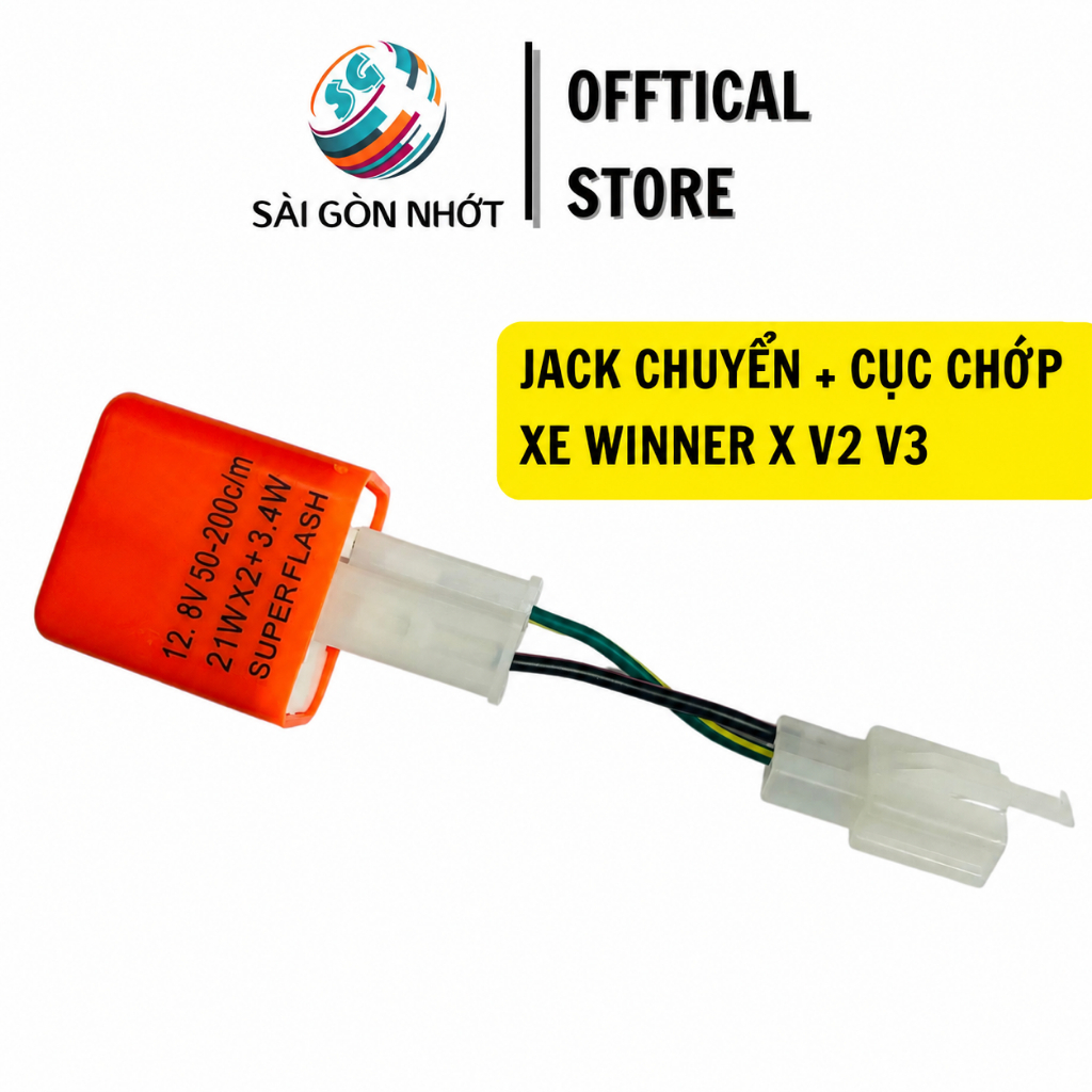 COMBO CỤC CHỚP Xi Nhan Chỉnh Nhanh Chậm + GIẮC CHUYỂN CỤC CHỚP 2 sang 3 chân Xe Winner X, Vario, SH,