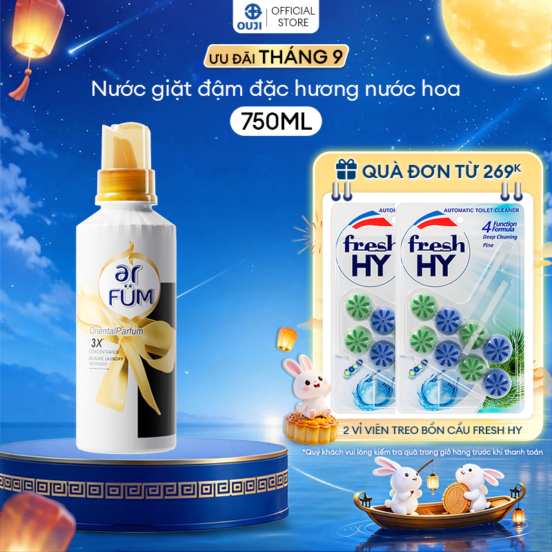Nước Giặt Đậm Đặc Arfum Hương Nước Hoa Cho Len, Lụa, Linen, Cotton & Quần Áo Trẻ Em (750ml/ Chai)