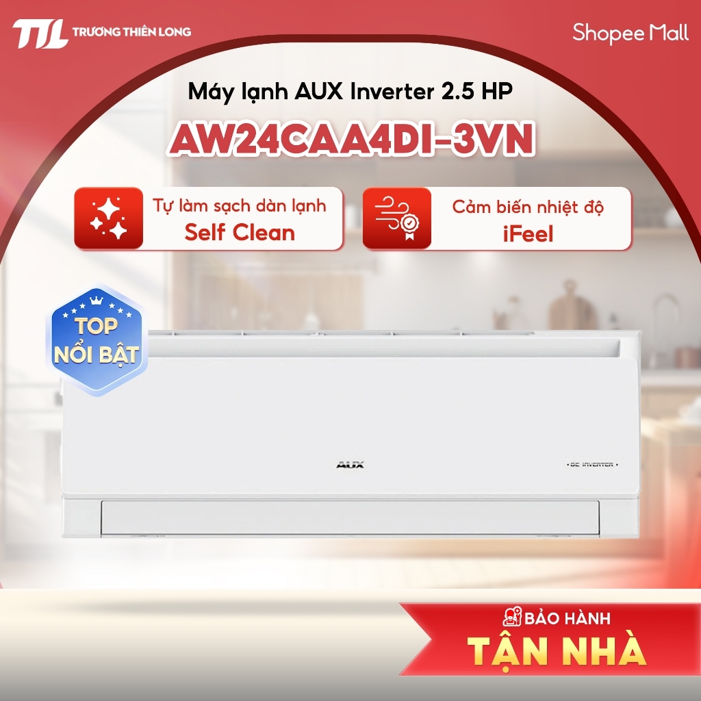 [Phí Lắp đặt 0Đ HCM] Máy Lạnh AUX Inverter AW10CAA4DI-3VN | AW13CAA4DI-3VN | AW24CAA4DI-3VN