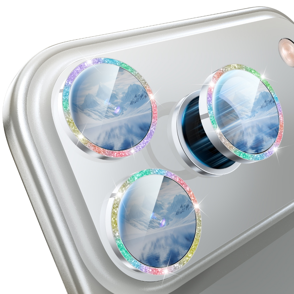 [Thời trang nhất] WSKEN kính bảo vệ camera iPhone 18 Pro/18 Pro Max viền nhũ lấp lánh 7 màu cá tính 