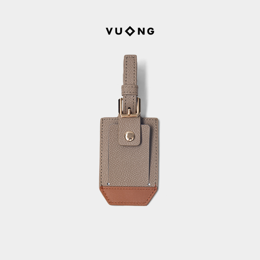 Luggage Tag Vuông Shop®️ Idigo da thật đánh dấu treo balo vali túi xách thẻ hành lý