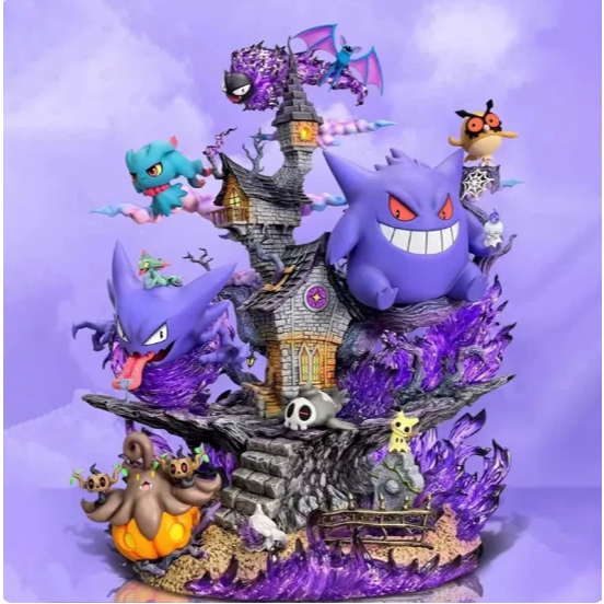 Mô Hình Pokemon Gengar EGG Studio 35cm Ghost Type GK Resin Figure Sưu Tầm Anime