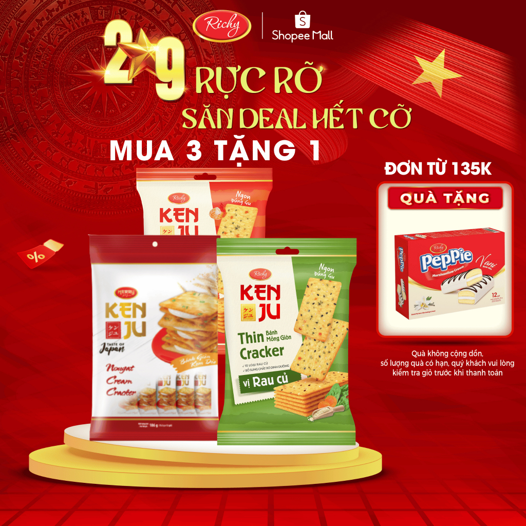 [TẶNG QUÀ ĐƠN TỪ 135K]  Combo Bánh Kenju, Kenju Kem Dẻo, Kenju Rau Củ,, kenju tôm back to school