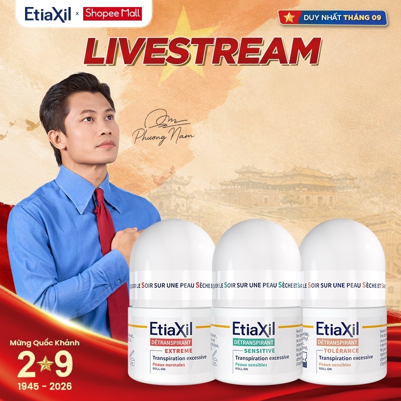 [ETIAXIL] Lăn Khử Mùi Và Ngăn Mồ Hôi Chuyên Sâu Etiaxil 15ml