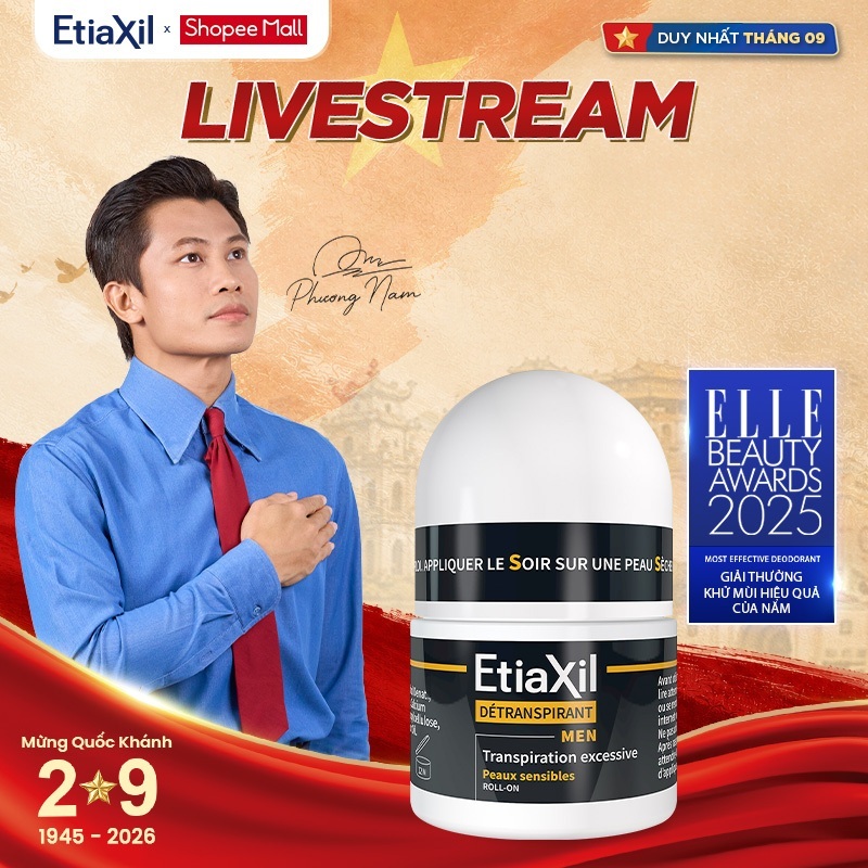 [ETIAXIL] Lăn khử mùi mồ hôi dành cho nam giới Etiaxil Men 15ml