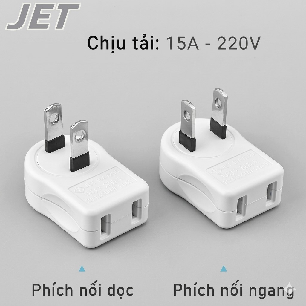 Phích cắm nối vuông góc ( 90 độ ) + phích điện gật gù DAISO xuất nhật