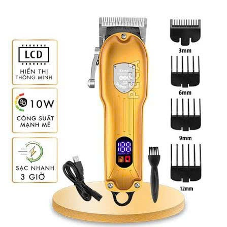Tông đơ cắt tóc chuyên nghiệp kemei KM-802 công suất 10w có đèn LED