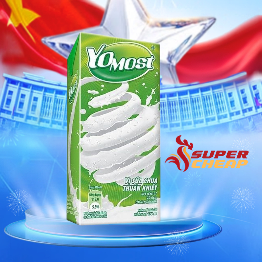 [HỎA TỐC HCM] Thùng Yomost Sữa Chua Uống Hương Nguyên Bản 48 Hộp Sữa chua uống 170ml/hộp Sale 8.8_SP