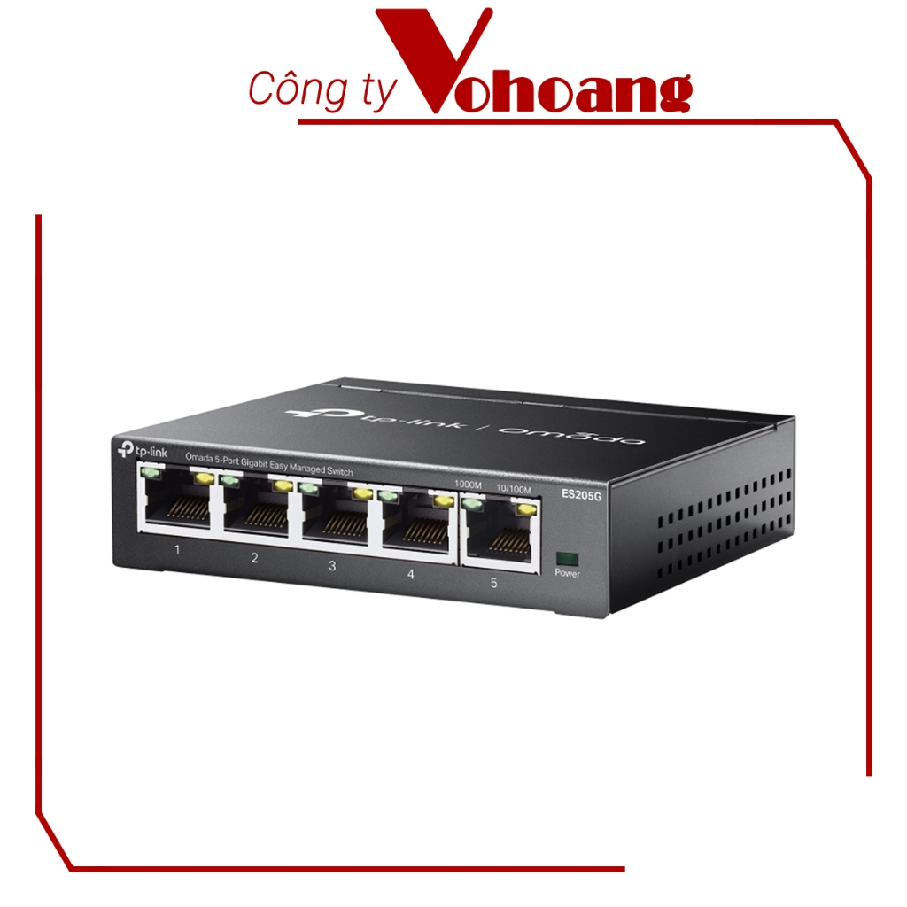 Switch doanh nghiệp TP-Link Omada ES205G - 5 Cổng Gigabit Switch Quản Lý Tập Trung, Vỏ Kim Loại Bền