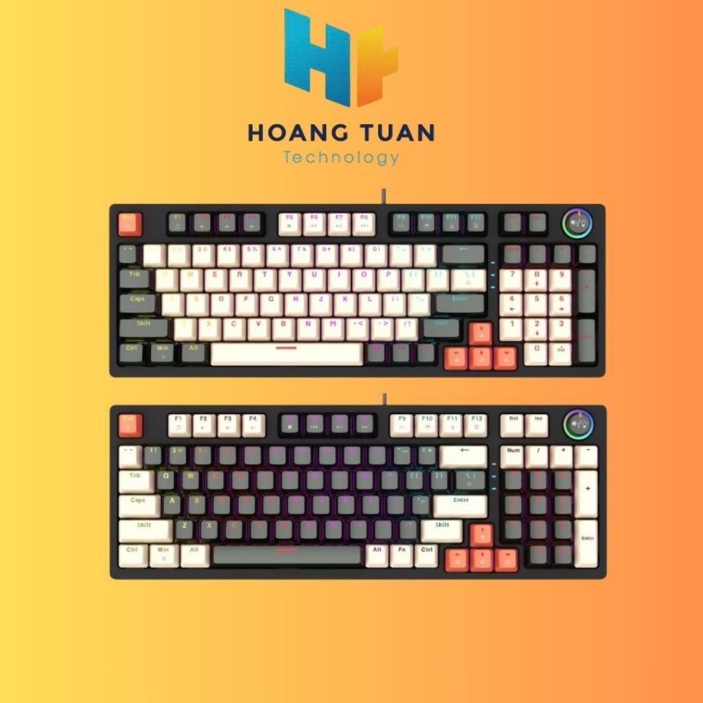 Bàn phím cơ có dây chính hãng EDRA EK398 Alpha + Beta số lượng phím 98 phím cáp bàn phím USB liền fu