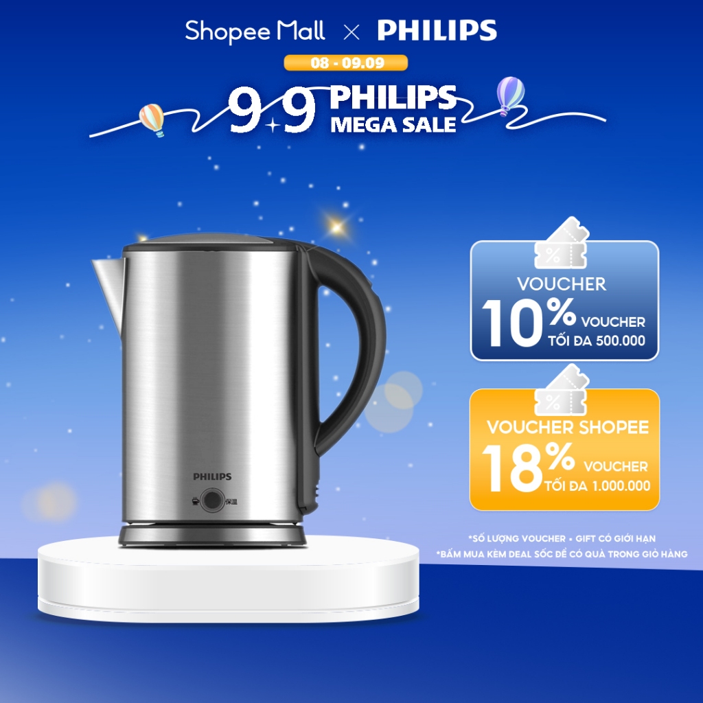 Bình đun siêu tốc PHILIPS HD9316 - Hàng Chính Hãng