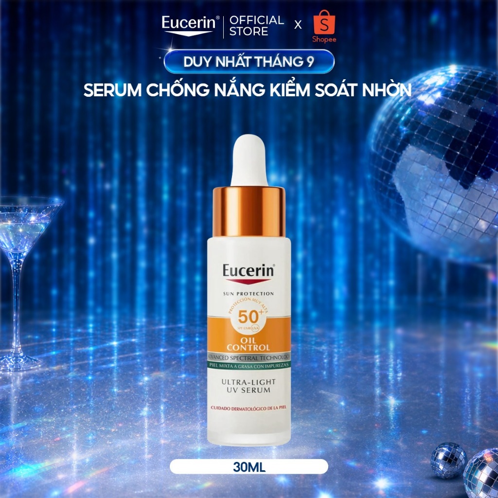 [Hannah x Eucerin] Serum chống nắng kiểm soát dầu Eucerin Oil Control Ultra-Light UV Daily Serum SPF