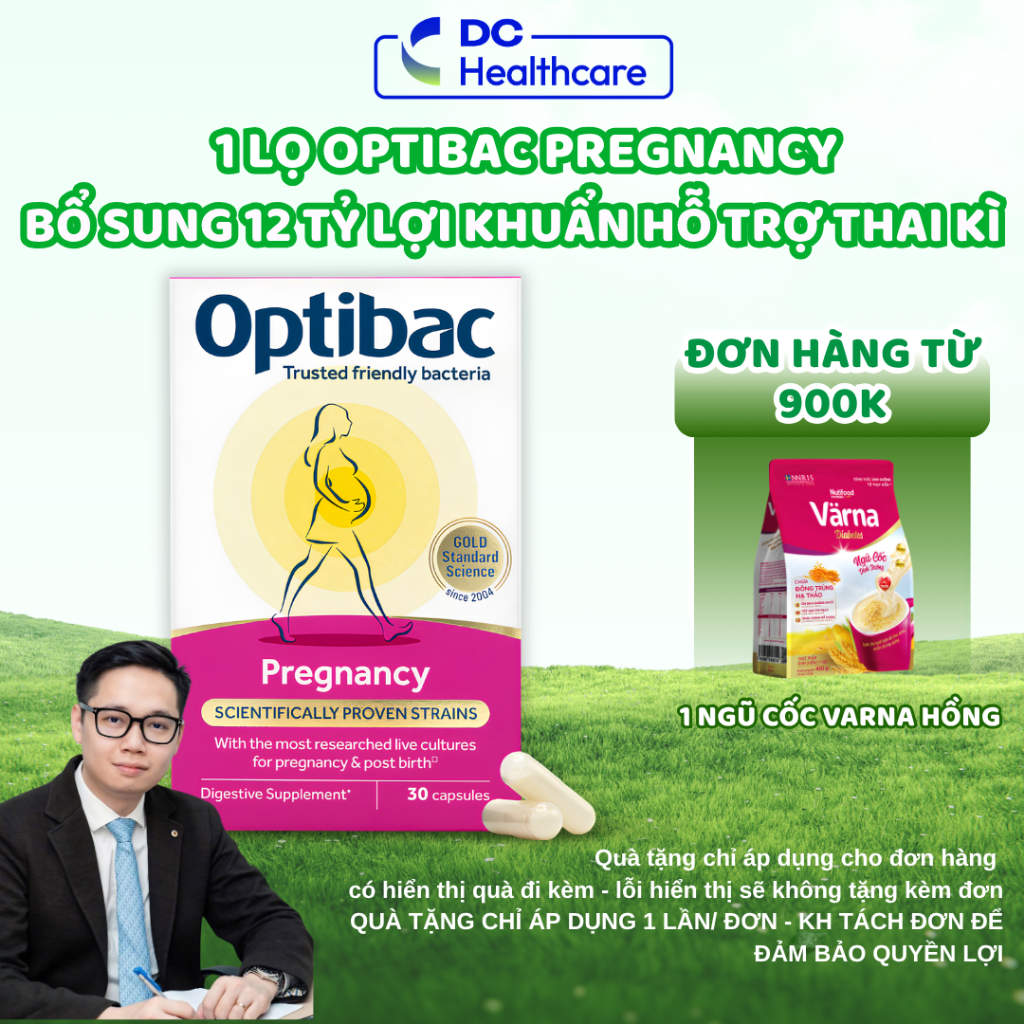 [OPTIBAC BẦU] Men Vi Sinh Optibac Probiotics Pregnancy - Men Vi Sinh Dành Cho Mẹ Bầu DrCung Healthca