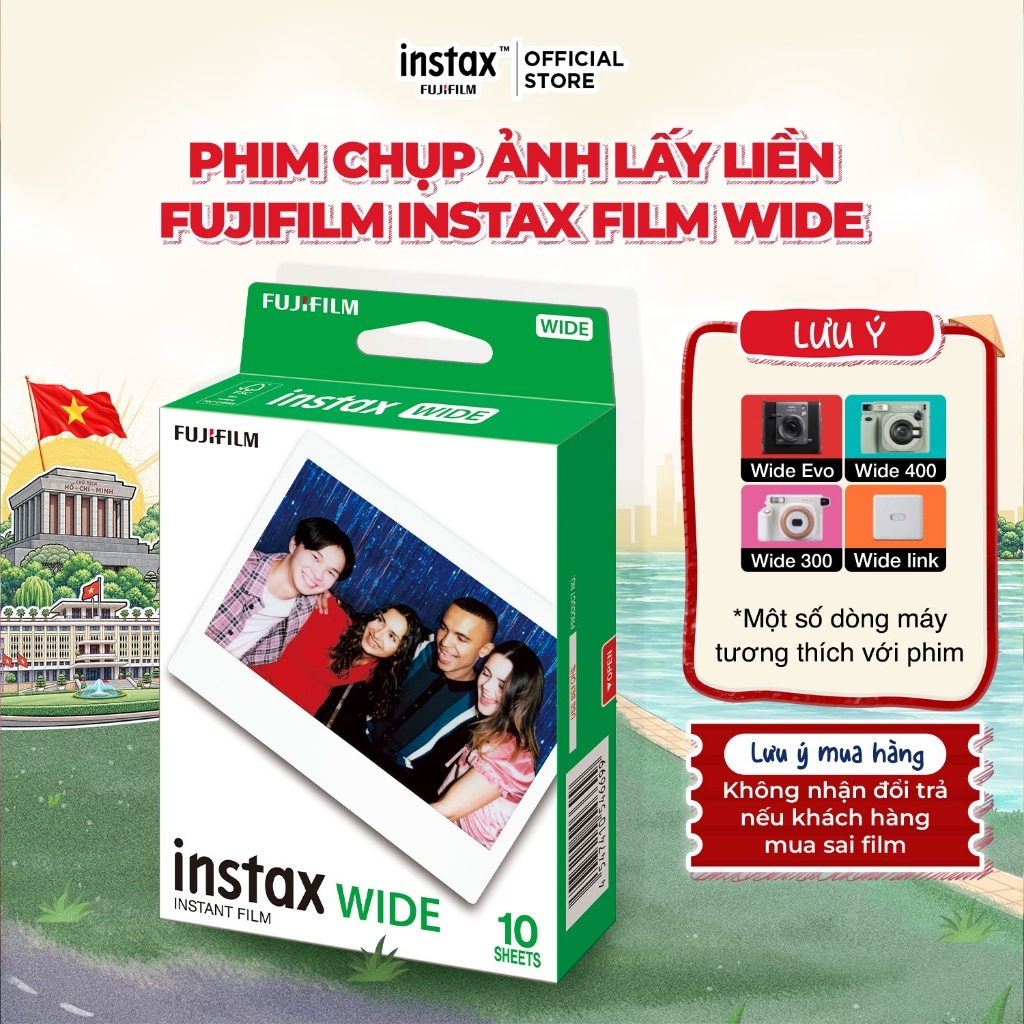 Phim Chụp Ảnh Lấy Liền Fujifilm instax Film WIDE - [MINI12/MINI EVO KHÔNG DÙNG ĐƯỢC]