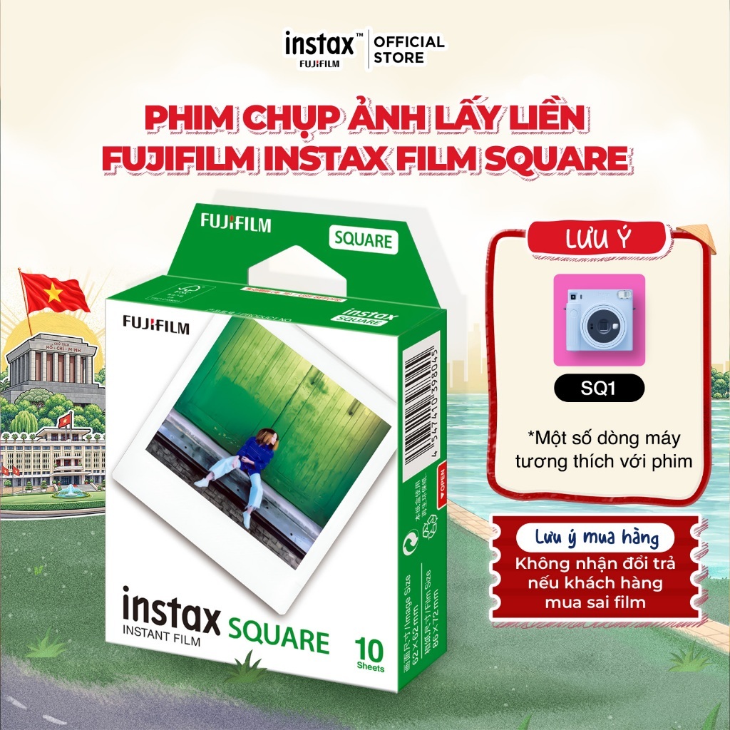 Phim Chụp Ảnh Lấy Liền Fujifilm instax Film SQUARE - [MINI12/ MINI EVO KHÔNG DÙNG ĐƯỢC]