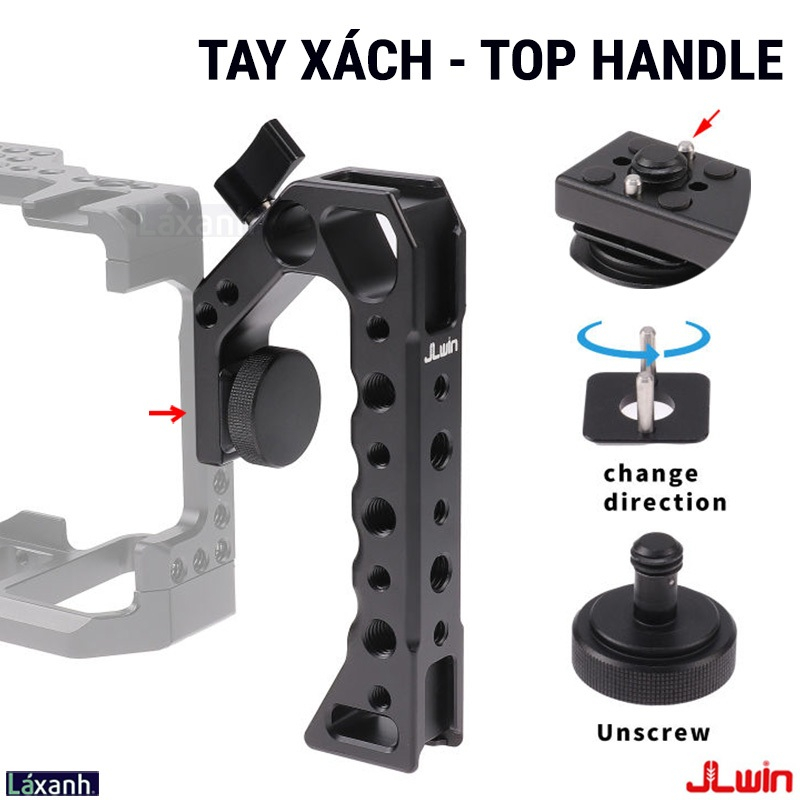Top handle JLWin Tay cầm nắm khung máy ảnh rig cage quay video quay phim gắn phụ kiện Top Handheld