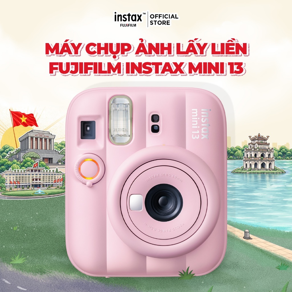 Máy Ảnh Chụp Lấy Liền Fujifilm instax mini 13, instax mini 12 - Máy Lẻ Không Phim, Bảo Hành 12 Tháng
