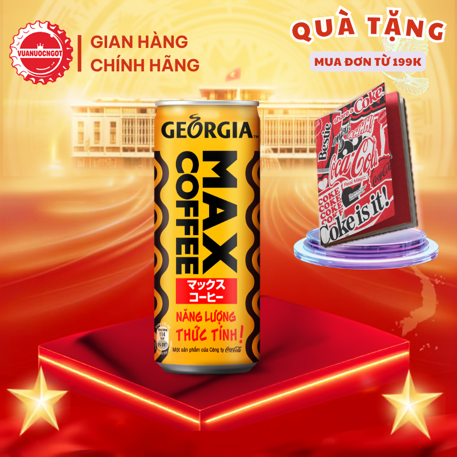 Thùng 24 Lon Cà Phê Georgia Max Coffee 180ml/Lon Sale 15.8 Coca-Cola_SP