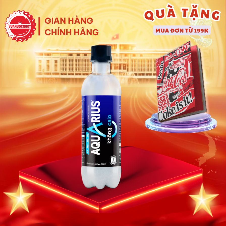 Lốc 24 Chai Nước Điện Giải Bù Khoáng Không Đường Aquarius Zero 390ml/Chai Sale 15.8 Coca-Cola_SP