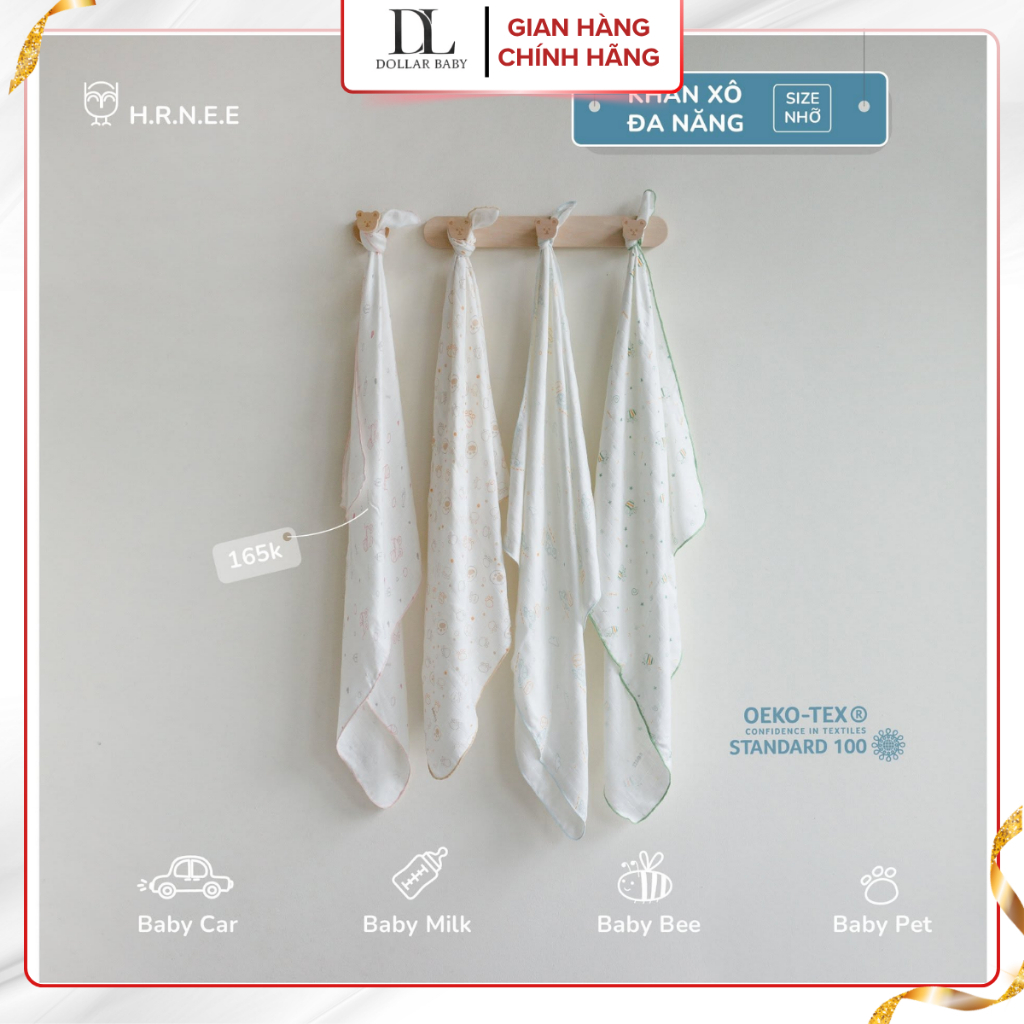 Khăn Tắm Hrnee Đa Năng - Xô Bamboo, Siêu Mềm, Kháng Khuẩn, Oeko-Tex - Chính Hãng Việt Nam