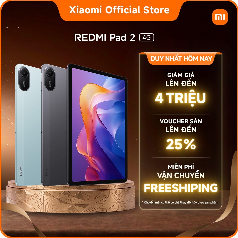Xiaomi Redmi Pad 2 4G｜Màn hình 11" 2,5K siêu rõ nét｜Pin dung lượng khủng đến 9000mAh (typ)