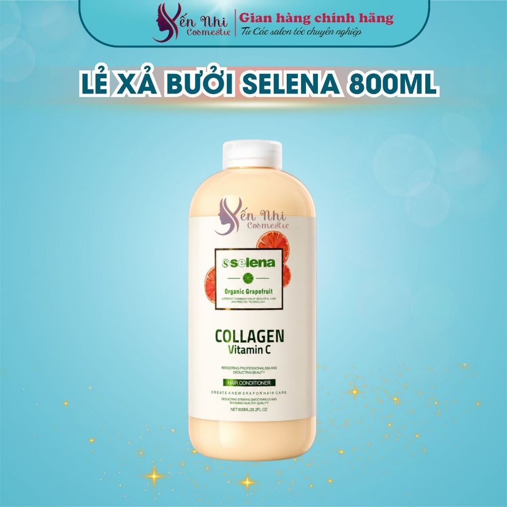 Dầu xả bưởi Selena phục hồi hư tổn, chống xơ rối tóc giảm chẻ ngọn 800ml DX18