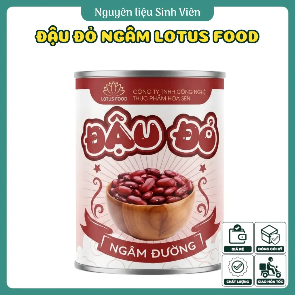 Đậu đỏ ngâm đóng lon Lotus Food
