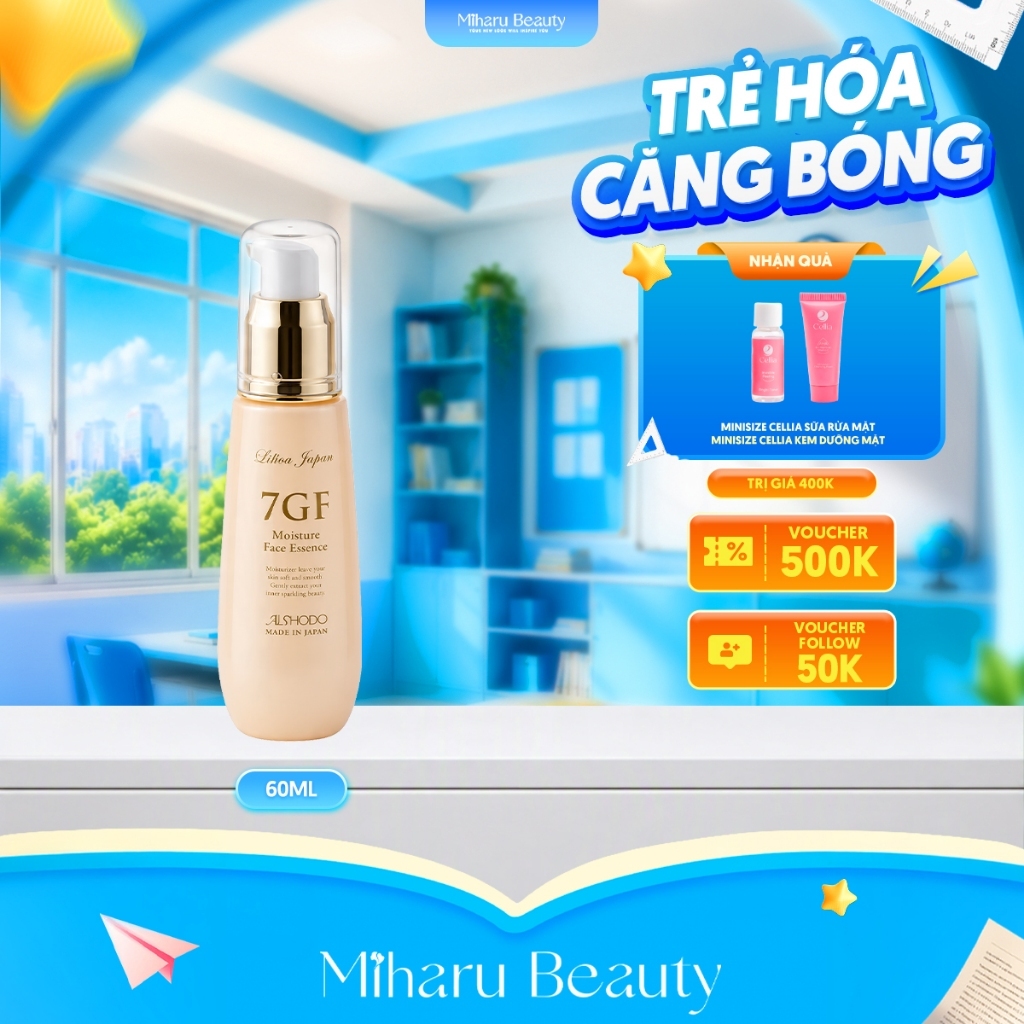 Nước thần chống lão hoá tinh chất Peptide và Collagen - 7GF Moisture Face Essence 60ml